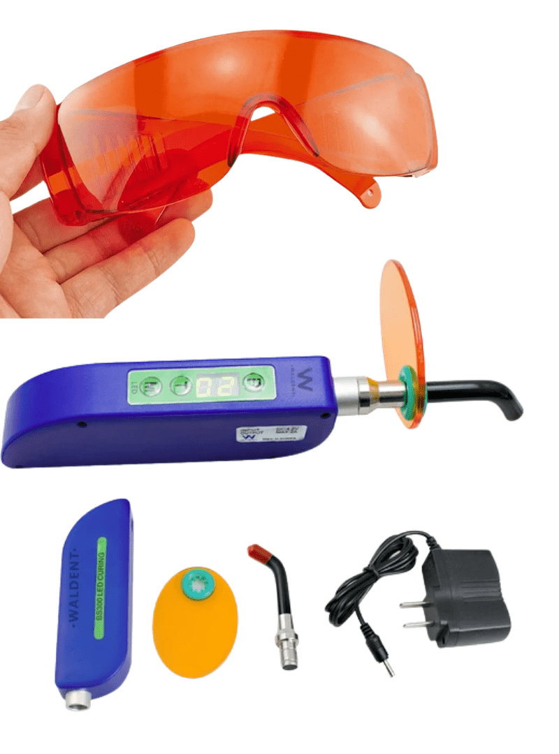LED Light Cure Pen for 3D Prints with Safety Goggles