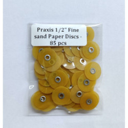 Polishing and finishing Discs and Mandrels & Praxis 1/2" Fine sand Paper Discs - 85 pcs.