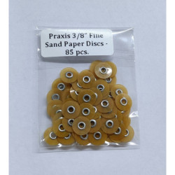 Polishing and finishing Discs and Mandrels & Praxis 3/8" Fine sand Paper Discs - 85 pcs.