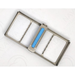 Steel Cassettes for Hand Instruments & Light Blue Sterilizing Cassette (10 Instruments)