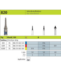 Dental Diamond FG high speed bur & Jota FG 820F.FG.016