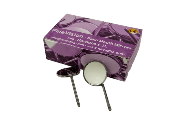 Fine Vision Plain Mouth Mirror with Handle