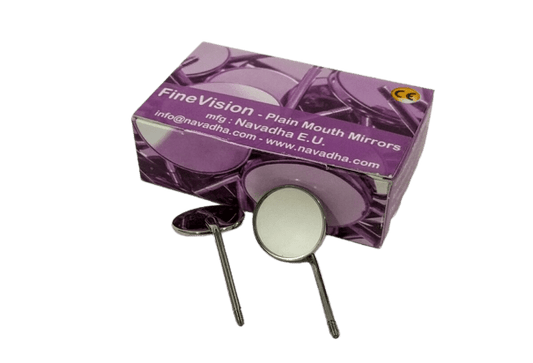 Fine Vision Plain Mouth Mirror with Handle