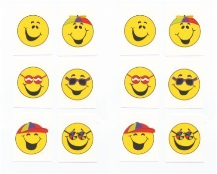 Gifts for Good Dental Checkups Smiley Tattoos Pack of 12